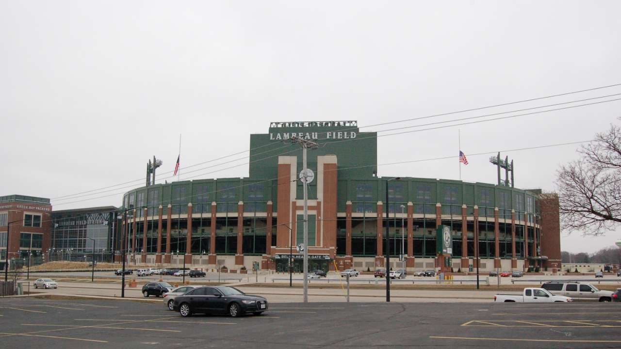 Aerial view of the Lombardi Avenue parking lot